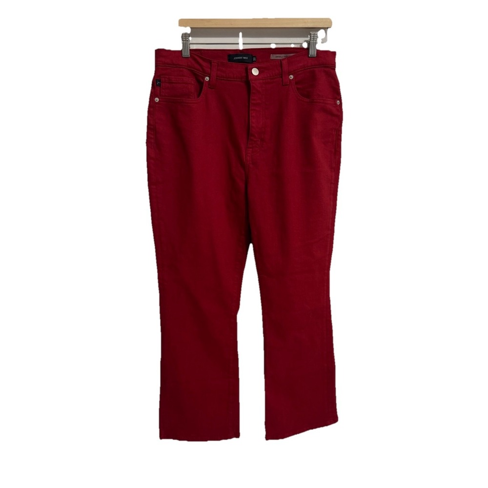 Johnny Was Size 32 Marseille Baby Boot Jeans Candy Apple Red Organic Cotton